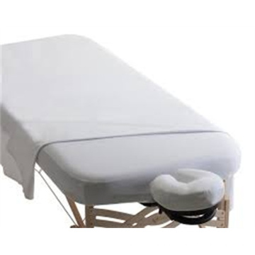 Weiße Massage Tisch Polycotton Luxus Spa Blatt Set flache Spannbettlaken